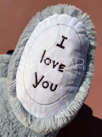 Большой плюшевый медведь 135 см серый Михель