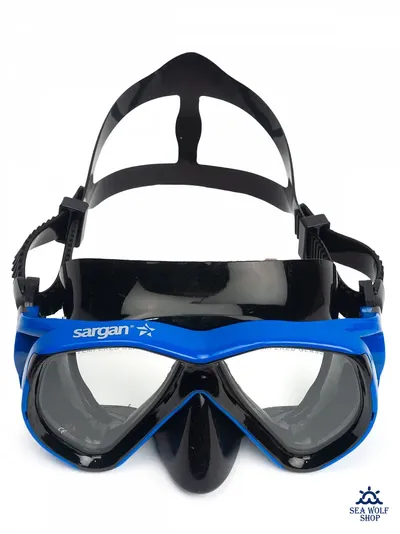 Маска с трубкой Sargan "НЕРО" черно-синий