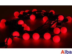 Гирлянда большие шарики, 5м, КРАСНАЯ 220В, СТАТИКА