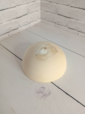 Половина шара 9 см (полусфера) 2 сорт заготовка деревянная