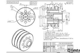 СПА.13032019.000.002 - Шкив 3 B 3.100.28 Д16Т ГОСТ20889-88