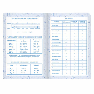 Дневник для музыкальной школы 48 л., обложка кожзам (лайт), термотиснение, BRAUBERG, синий, 105498