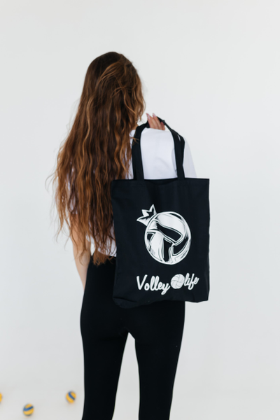 Холщовая сумка черная "МЯЧ"