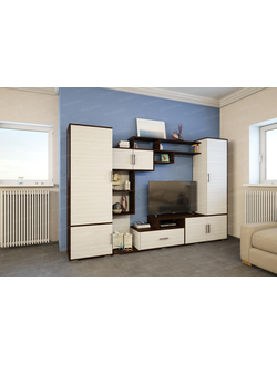 Гостиная «ПЕКИН» (2,6м) с пеналом.(венге) (ЭРА)