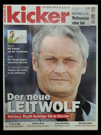 Kicker Magazine 6 July 2009 Иностранные журналы о футболе, Спортивные иностранные журналы, Intpress