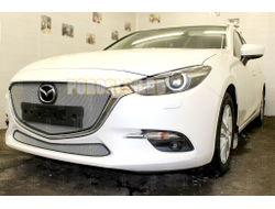 Защита радиатора Mazda 3 2016-2019 chrome низ