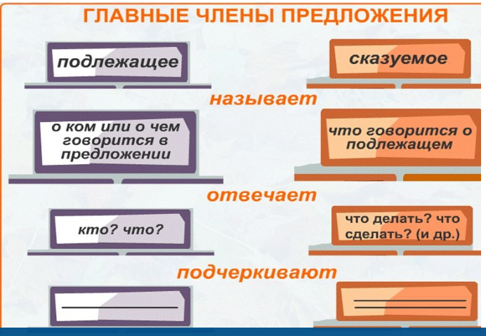 Схему основы предложения. Подлежащее и сказуемое. Подлежащее и сказуемое предложения. Главные члены предложения. Пощлежавшие и сказуемые.