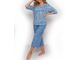 Женский брючный костюм арт. 21060-0656 (цвет голубой) Размеры 48-72