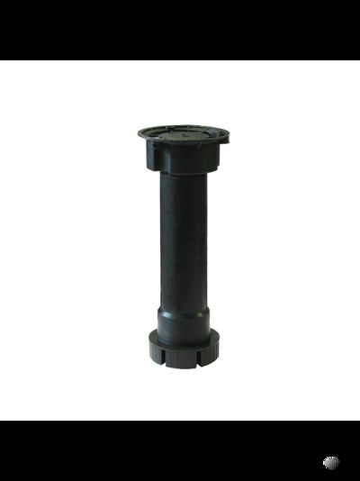 Опора кухонная регулируемая 145-165мм, разборная, черная (без клипсы) под саморез