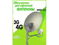 Облучатель офсетный UMO-3F MIMO 2x2 - 4G/3G (1800//2600)