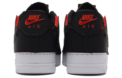Nike air force one black red sales