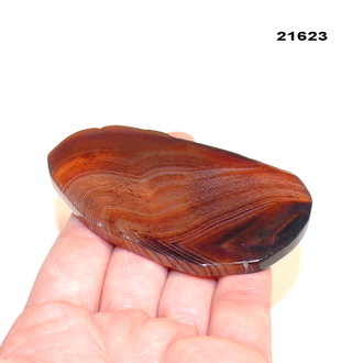 Агат натуральный (срез) арт.21623: коричневый - 39,3г - 79*45*5мм