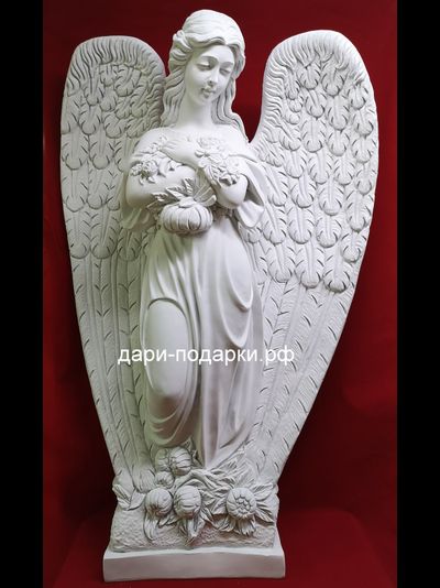 АНГЕЛА - древнегреческая богиня. Дочь Зевса и Геры. Избавляет от бед и опасностей. 110*75 см  27 кг  полистоун Россия  24896/010052* Скульптура не боится влаги и перепадов температур.