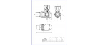 Кран ППР шаровый для радиатора 20*1/2 угловой