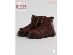 Женские ботинки (коричневые) 1/6 Clothing set Shoes (gs001) - Worldbox