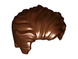 Minifigure, Hair Swept Left Tousled with Slight Widows Peak and Short Sideburns, Reddish Brown (23186 / 6151876 / 6267760)