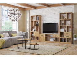 Композиция гостиной ВИКТОРИЯ Дуб Крафт Золотой