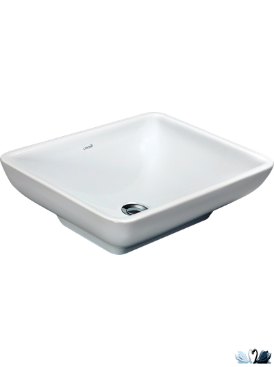 хРаковина Creavit TP140.00000, 50 см, накладная, прямоугольник, белый цвет