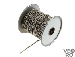 Металлическая цепь из шариков диаметром 3.2 мм доступна в оттенках: серебро, медь, бронза. Замки и с