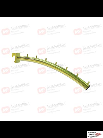 G-M216 Кронштейн дугообразный цвет: золото 7 штырьков на овальную трубу усиленный L=400 мм