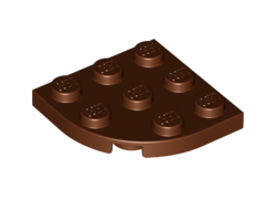 Plate, Round Corner 3 x 3, Reddish Brown (30357 / 4283660)