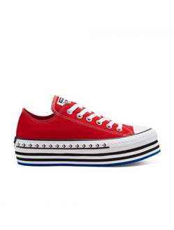 Кеды Converse All Star Logo Play Platform красные