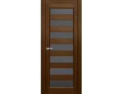 Дверь в цвете античный орех, Премьер со стеклами