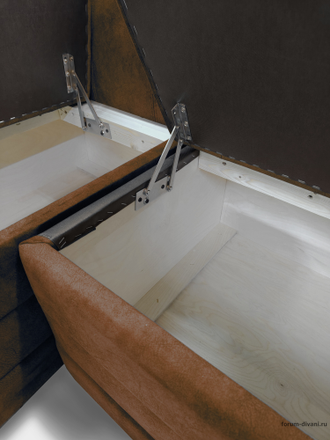 Кухонный Угловой диван "ФОРУМ-5МН" Стандартный велюр Коричневый, левый