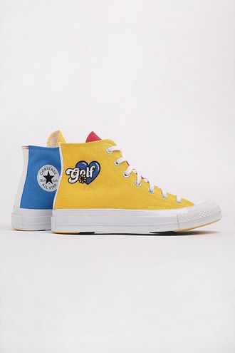 Кеды Converse Chuck 70 Hi x Golf Wang желто-красные