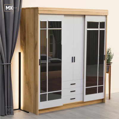 Шкаф-купе Лорд Дуб вотан/Белый гладкий  (Эра)