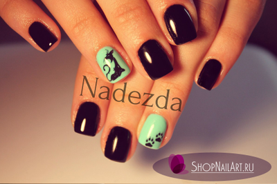 Слайдер-дизайн 094 - Кошки тату ч/б