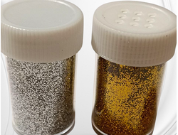 Набор для декора: блёстки золото и серебро в баночках