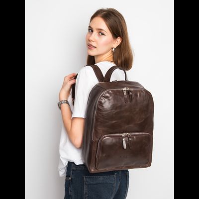 Женский кожаный рюкзак Vicenza Premium brown (арт. 
3105-52)