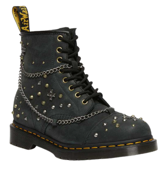 Ботинки Dr. Martens 1460 Studded Chain Leather Lace Up Black Utility