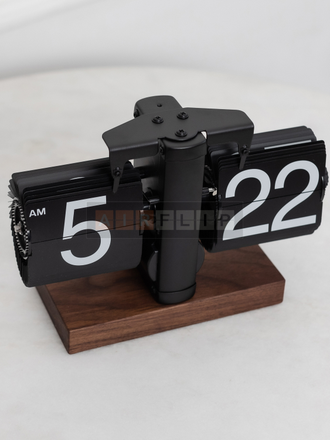Настольные классические перекидные часы Air-flip Black Wood