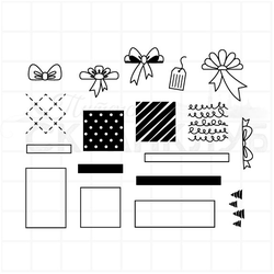 Набор штампов Подарочные коробки к новому году