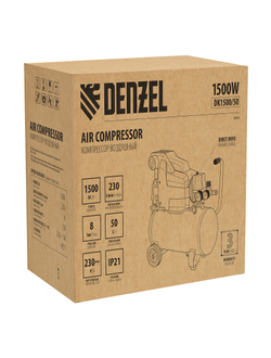 Компрессор воздушный DK1500/50, Х-PRO 1.5 кВт, 230 л/мин, 50 л Denzel