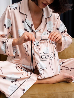 Пижама 3в1 с рисунком цветочек