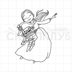 Штамп Мари и щелкунчик