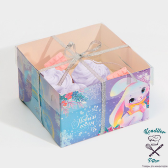 Коробка для капкейка «Снежная нежность», 16 × 16 × 10 см