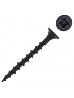 Саморез по дереву чёрный крупная резьба 3,5*41мм