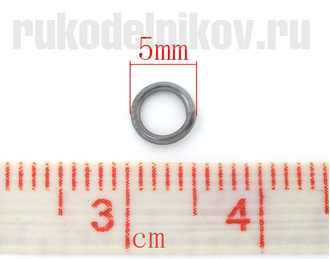 колечки соединительные 5 мм, цвет-пушечная бронза, 50 шт/уп