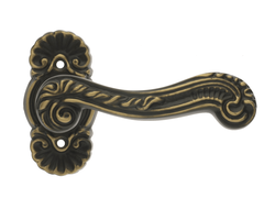 Дверные ручки Morelli Luxury на розетке LOUVRE V BNS Цвет - Затененная черная бронза