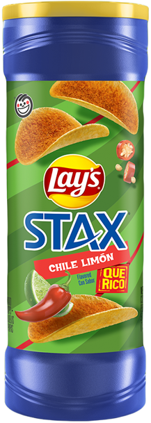 Чипсы Lays Stax Чили-Лимон  в тубе 155,9гр (11 шт)