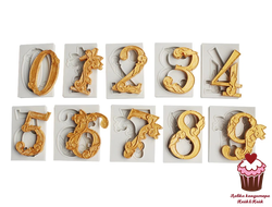 Набор молдов Цифры резные 0-9, высота 6,5 см