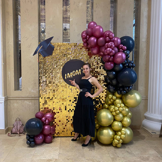 ФОТОЗОНА ИЗ ШАРОВ "ВЫПУСКНОЙ БАЛ"