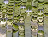 Французские пайетки №5148 Oriental Olive Green 4 мм (нить ок. 1000 шт)