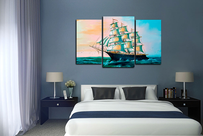 Модульная картина "Корабль в море"