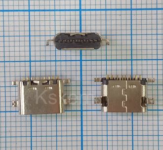 Разъем зарядки № 65 Type-C 12pin Prestigio PMT3104, Dexp P11, C38, T21, K61, R110, R180, Blackview BV9100, Dexp Ursus Q180, Lenovo S5, K520, Blackview P10000 Pro, BV5900, Teclast P20HD