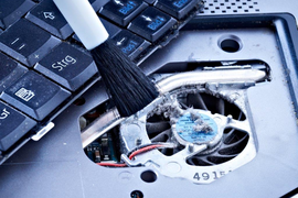 Замена термопасты ноутбука, чистка от пыли, профилактика и ремонт системы охлаждения.